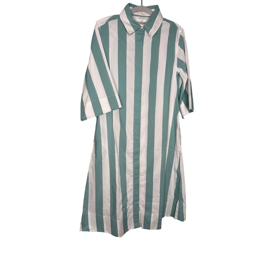 Lake x Atlantic Pacific Marnie Caftan House dress beach‎ cover shirt dress blue
